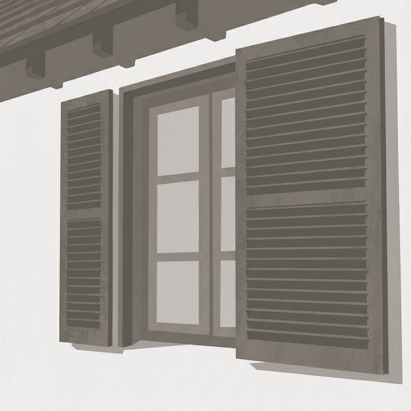 Detail shot of office architectural signage